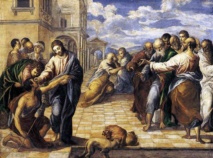 El Greco Christ Healing the Blind Spain oil painting art